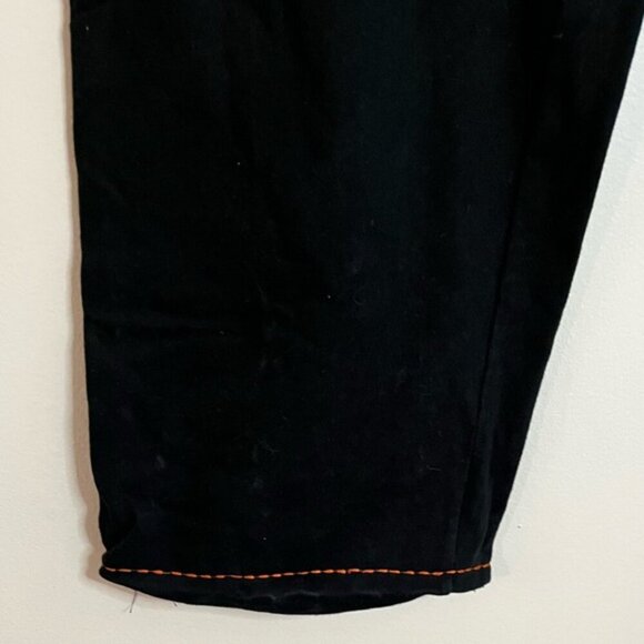 Michael Simon Lite Black Cotton Halloween Pumpkin Embroidered Pants: - Picture 8 of 10